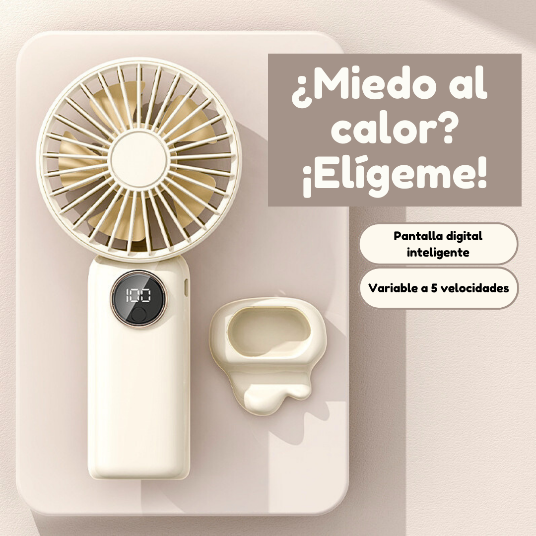 Ventilador Portátil con Base para Celular