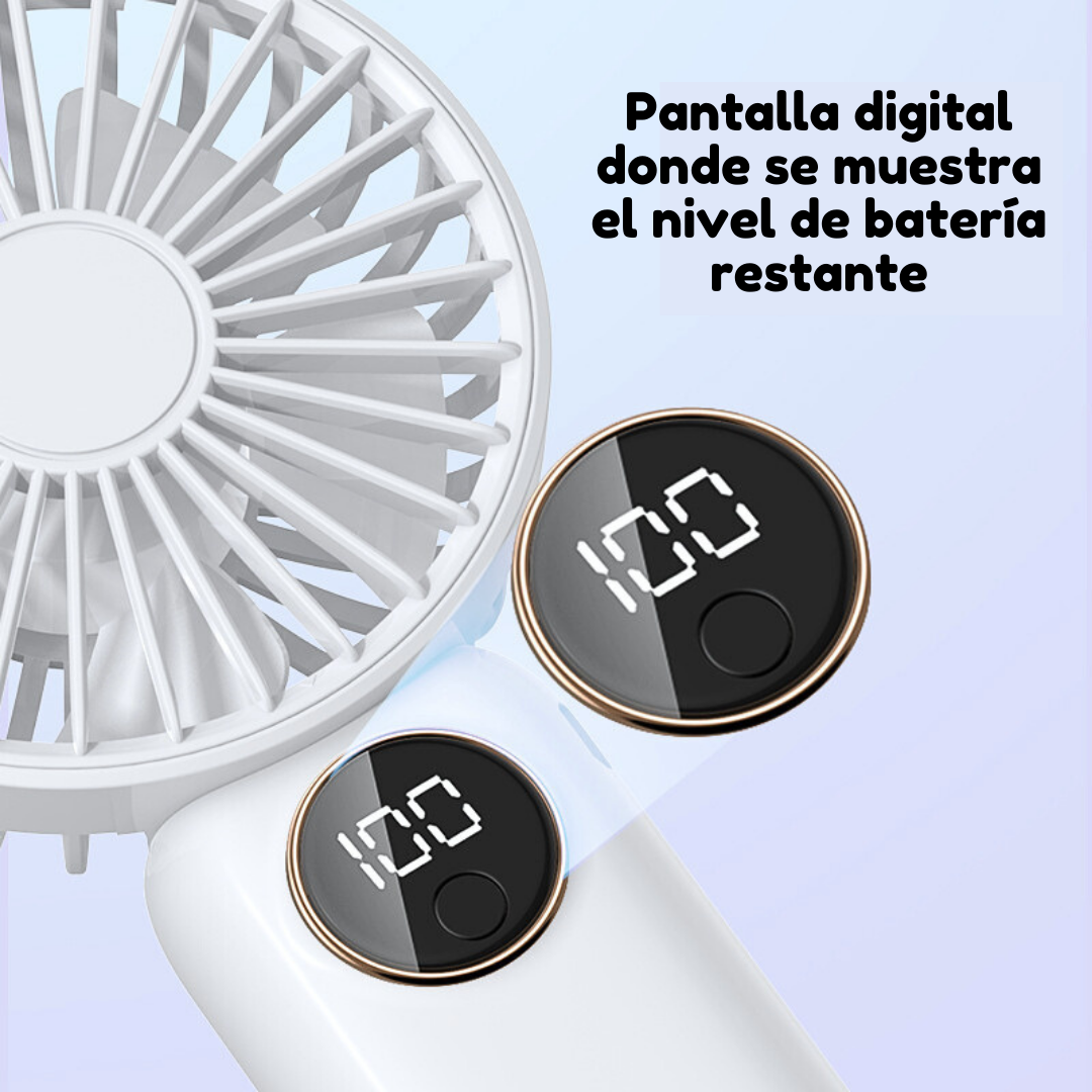 Ventilador Portátil con Base para Celular