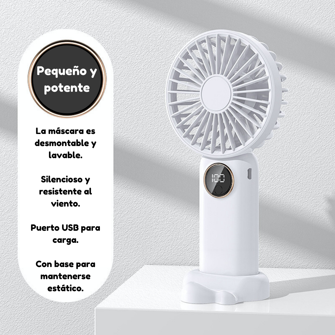 Ventilador Portátil con Base para Celular