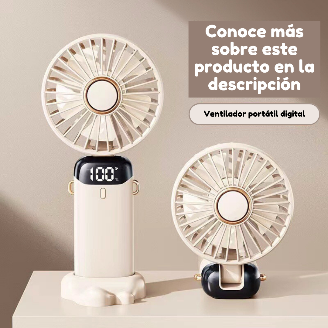 Ventilador Portátil con Base para Celular